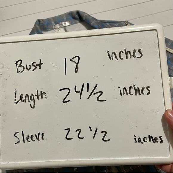 NWT Light Blue Gray Plaid Check Blazer Jacket Women’s Size Small - Picture 6 of 7